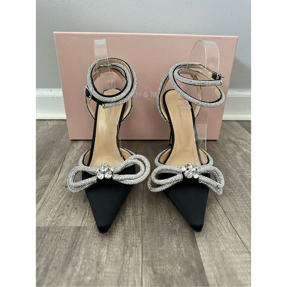 MACH & MACH Black Double Bow Heels - Picture 5 of 13